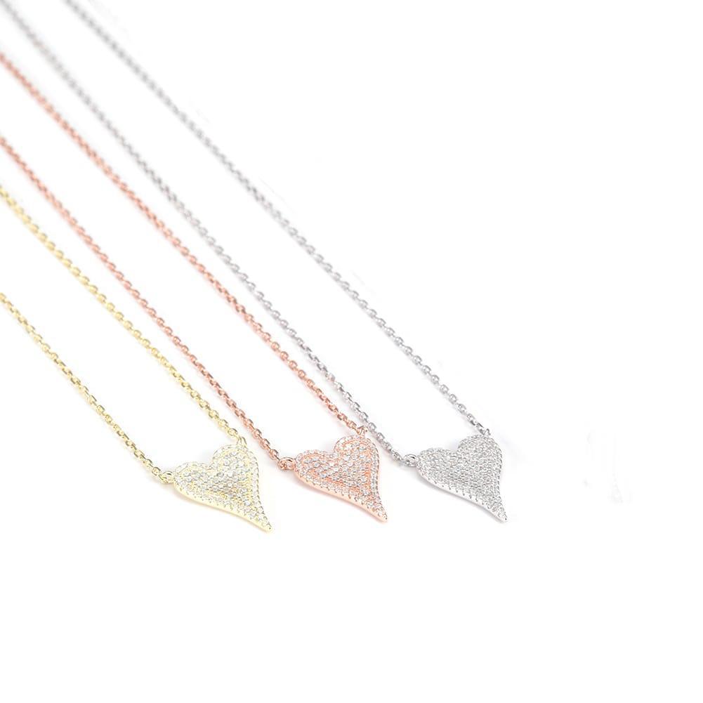 Pave Heart Necklace