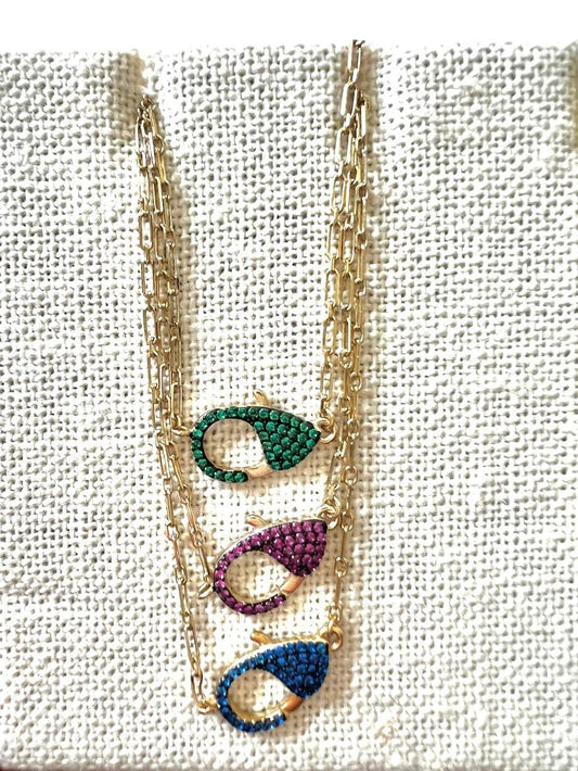Colored Clasp Necklace