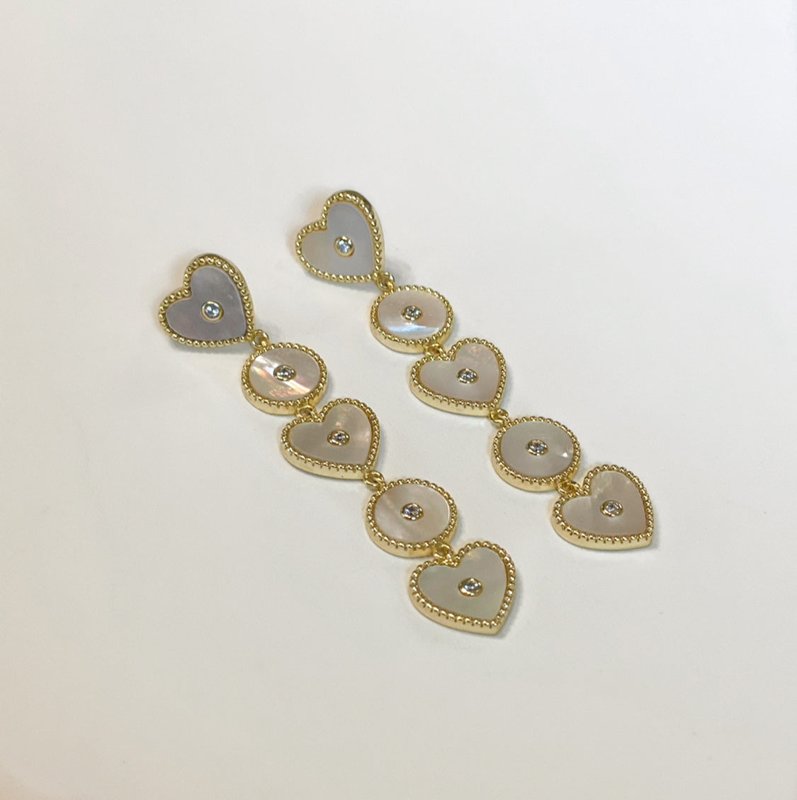 MOP Heart Earrings