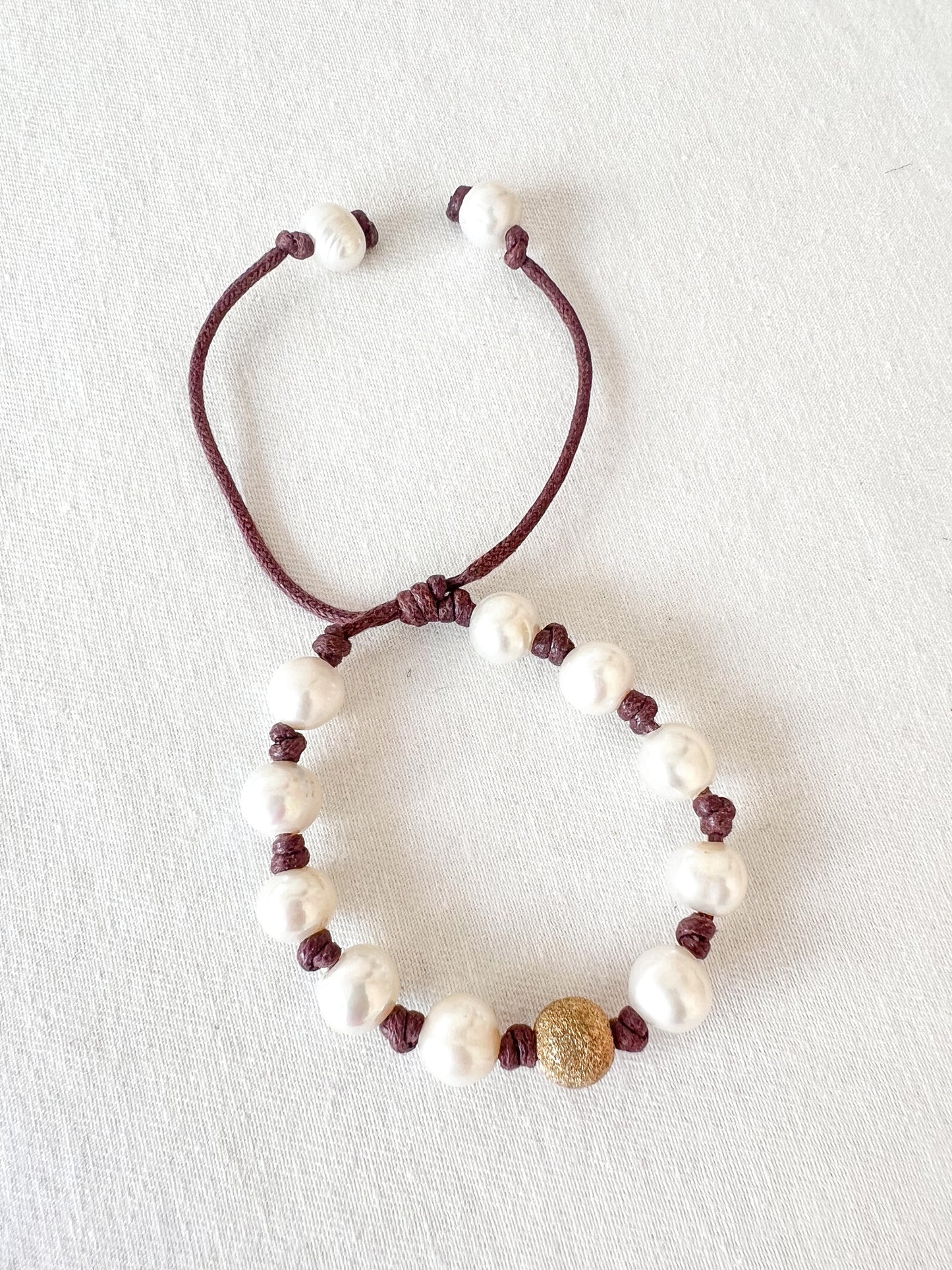 Cocoa Brown Pearl Bracelet