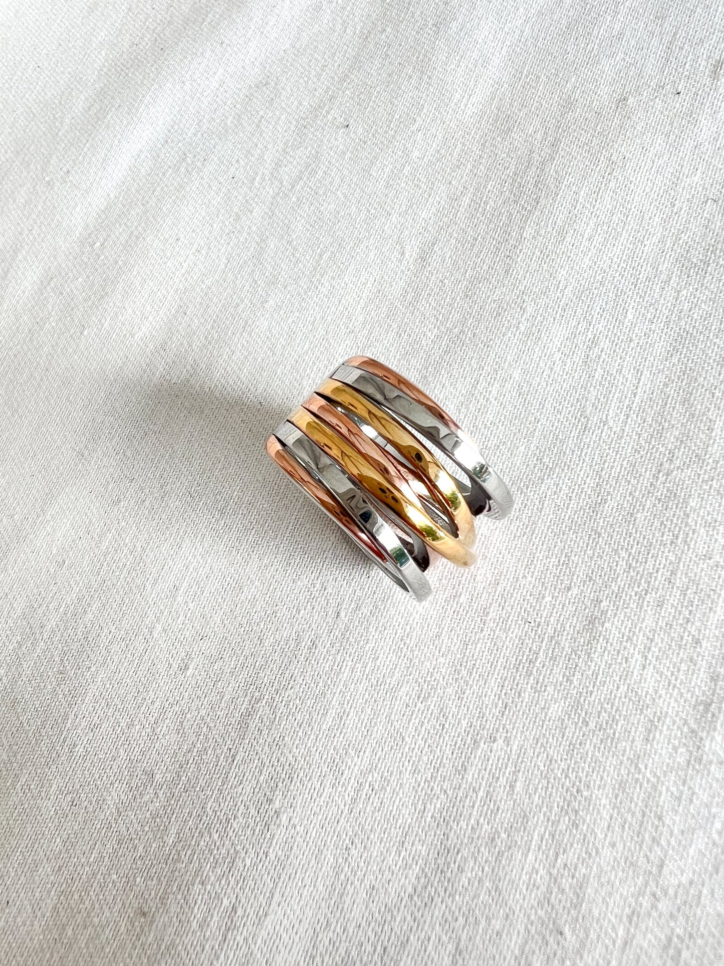 Tri Color Band Ring