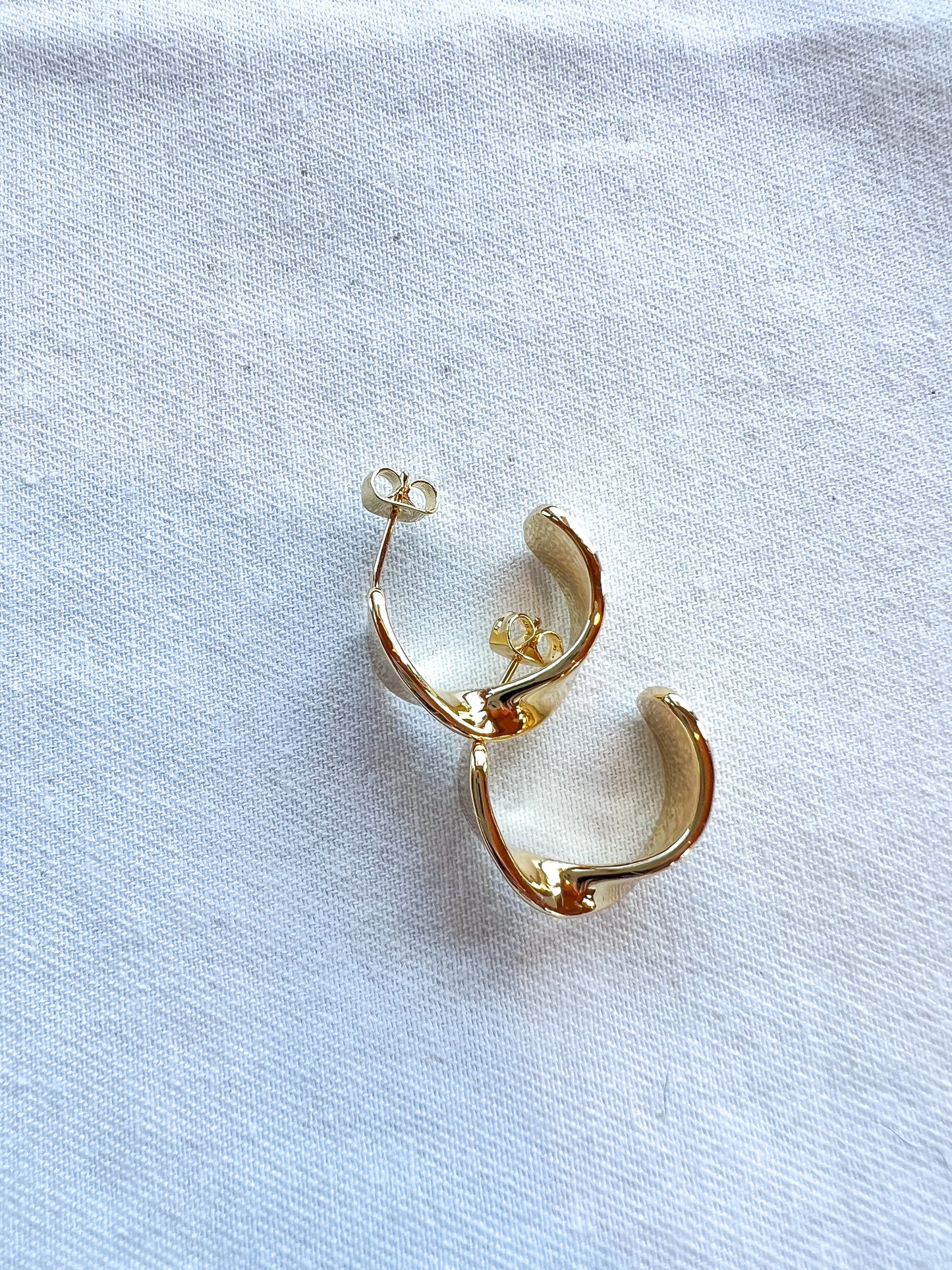 Twisted Gold Hoops