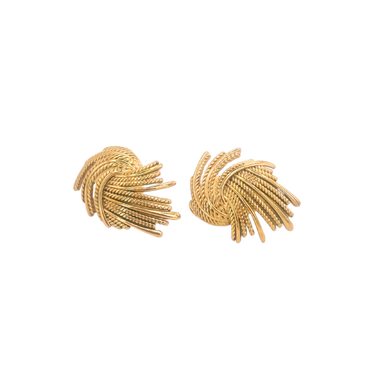 Yellow Gold Large Rope Stud