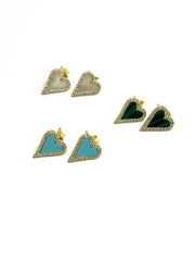 Oblong Heart Studs thumbnail