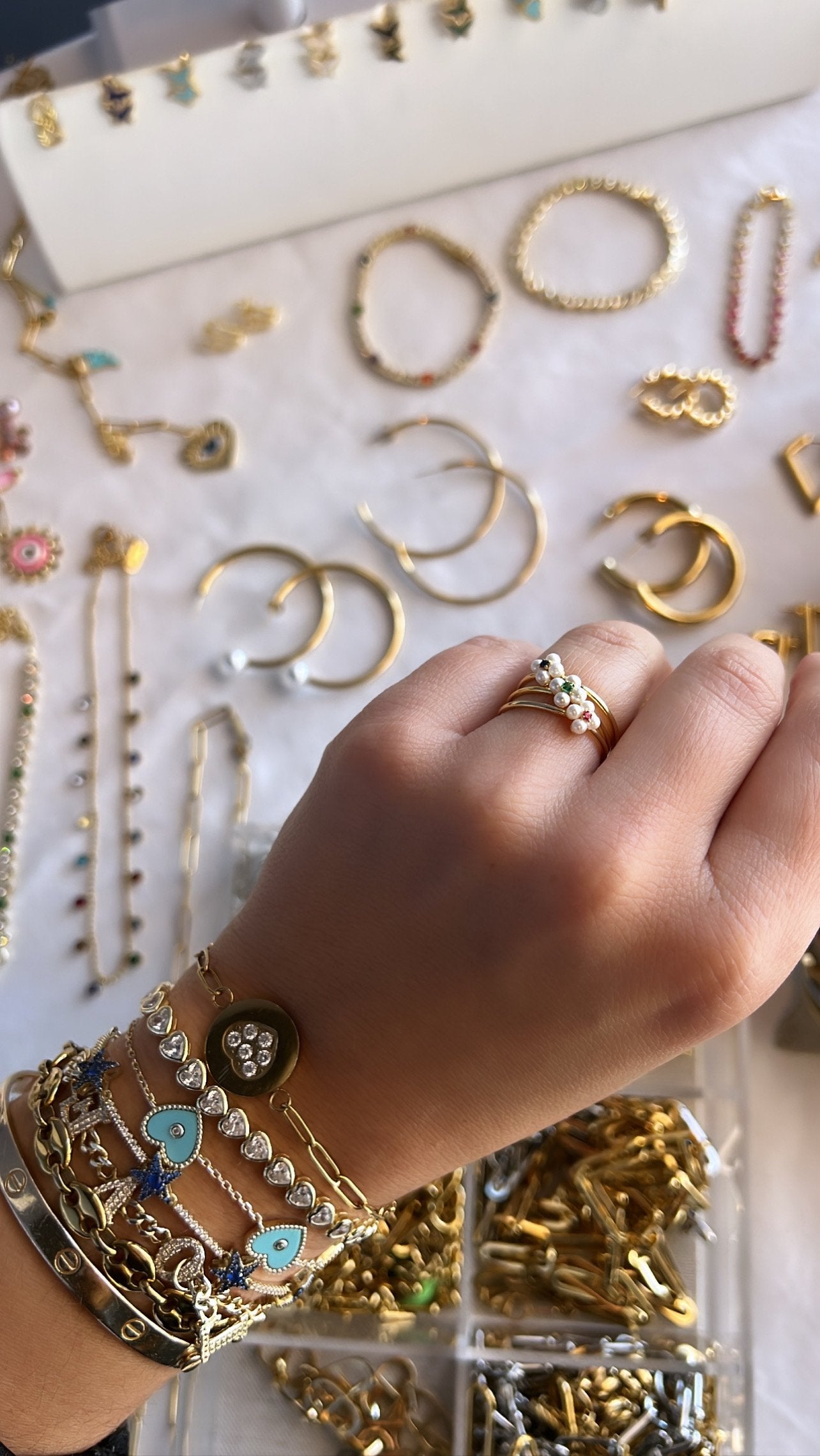 Flower Stack Rings
