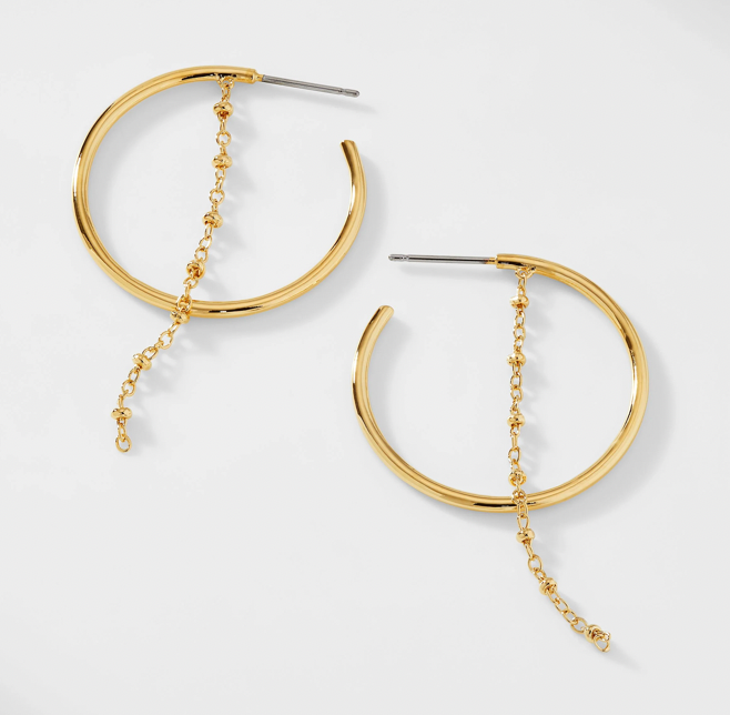 Hoop and Chain Earrings