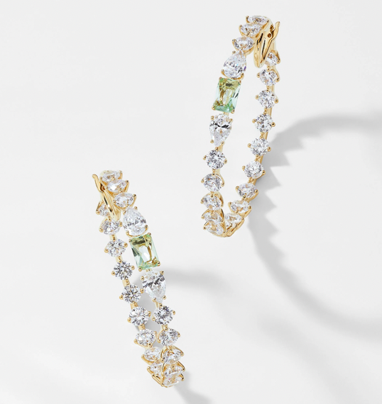 Pop of Peridot Hoops
