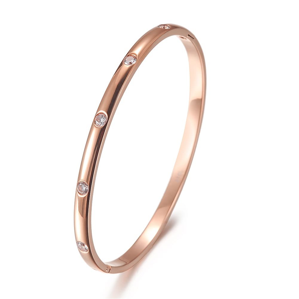 Thin Circle Pave Bangle