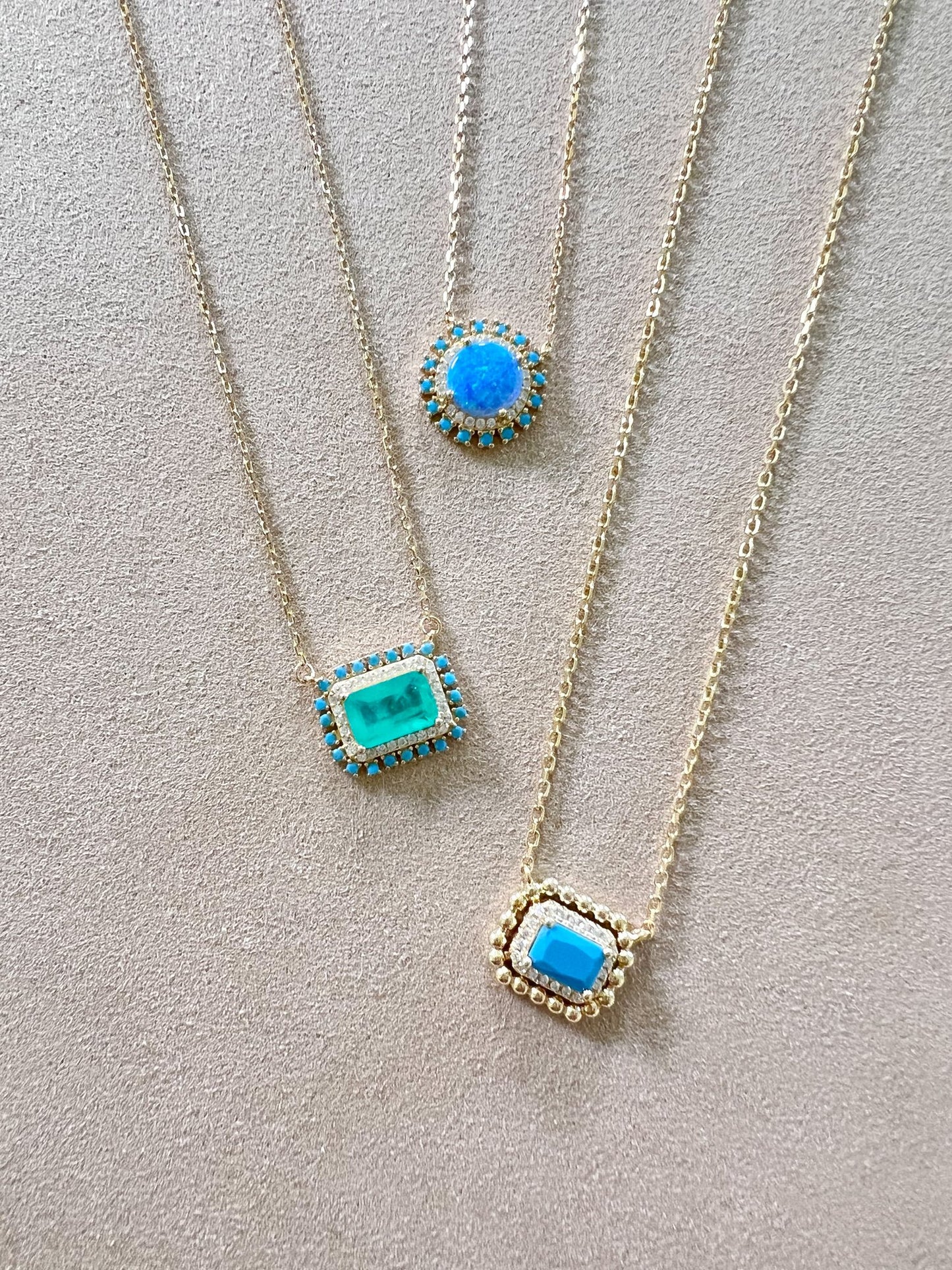 Cushion Stone Necklace