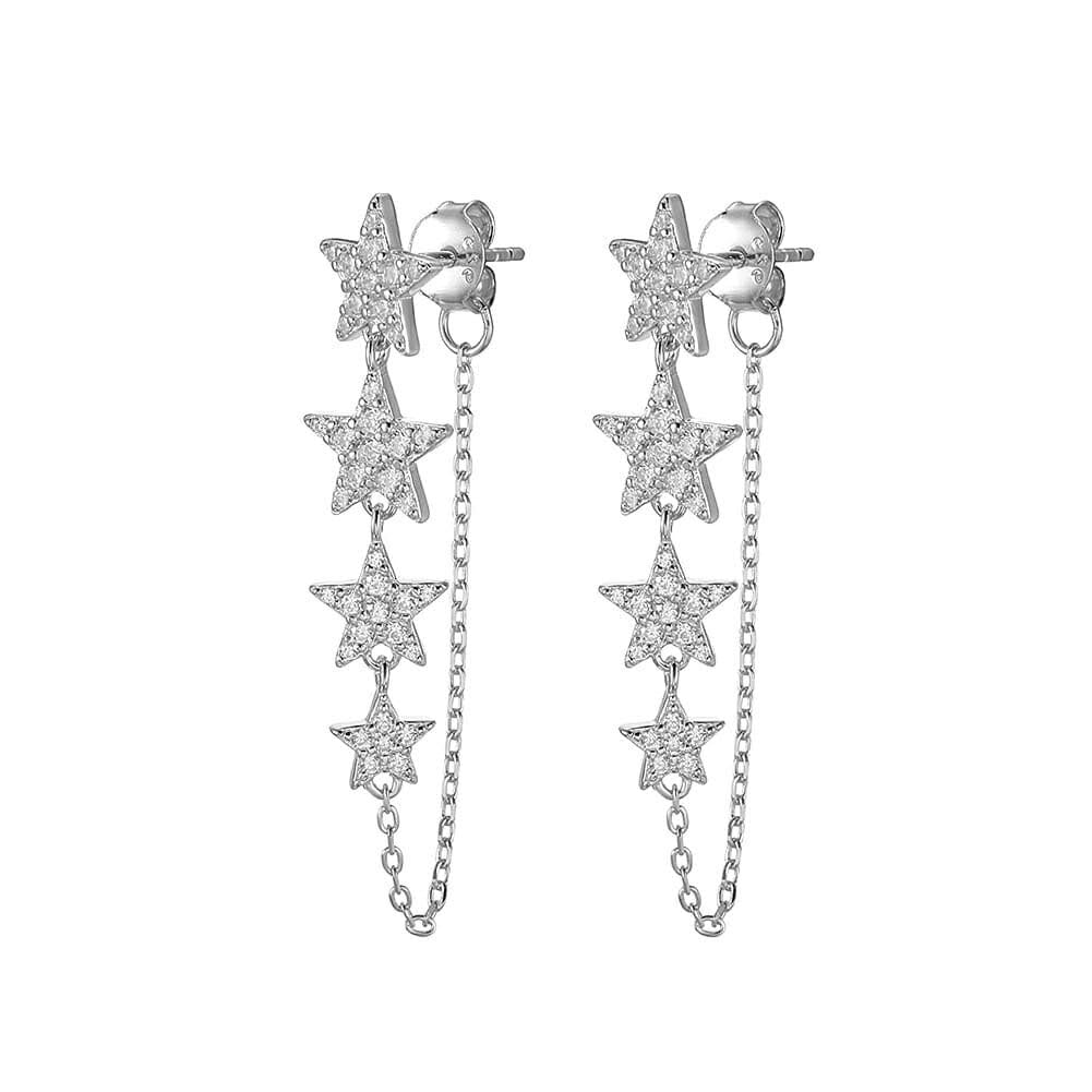 4-Star Drop Earrings