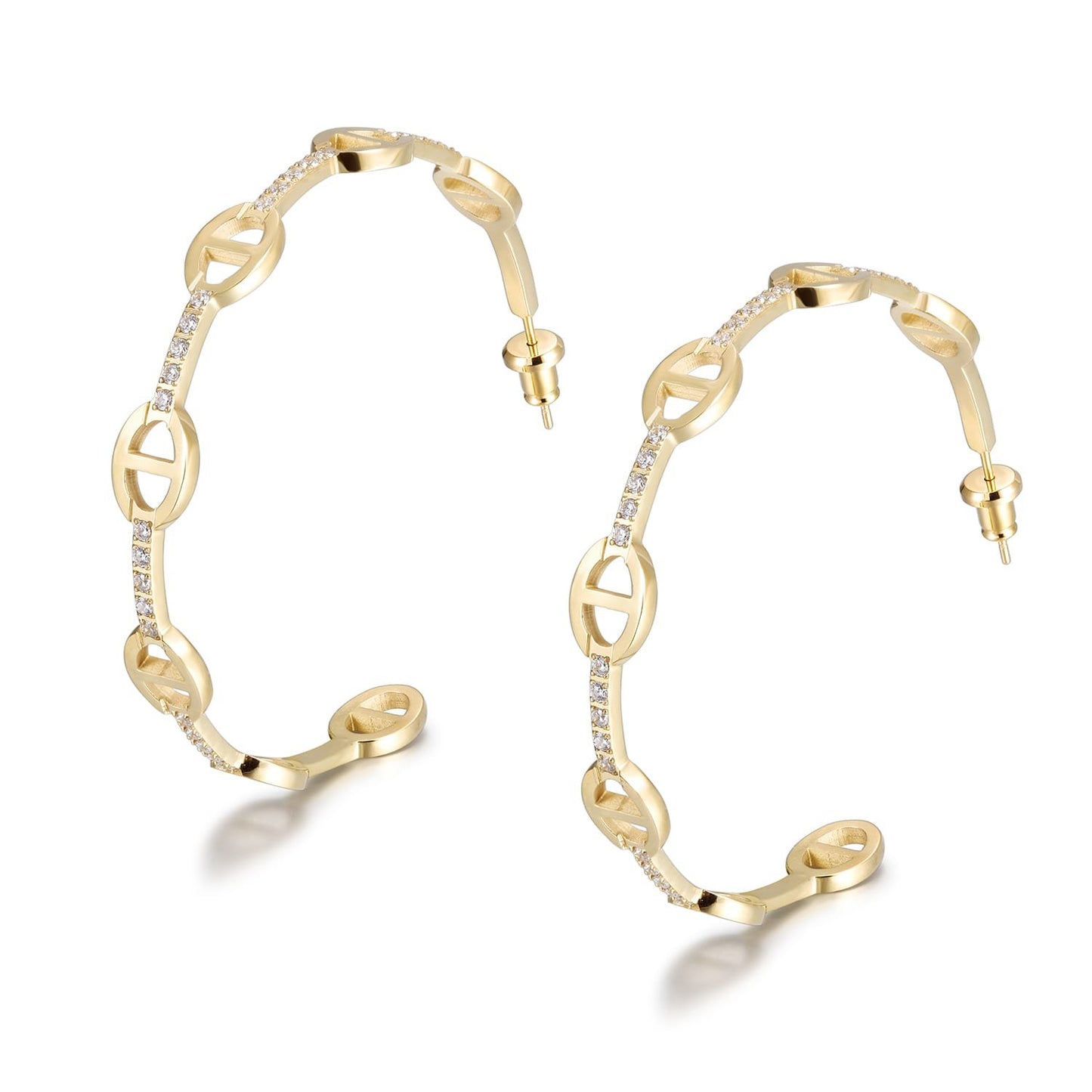 Crystal Link Hoops