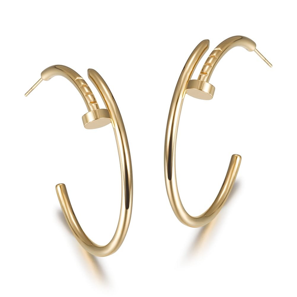 Large Nail Open Hoops