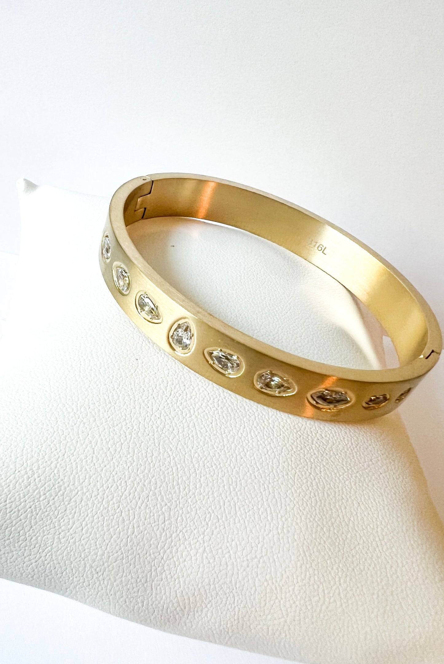 Pave Pear Bangle