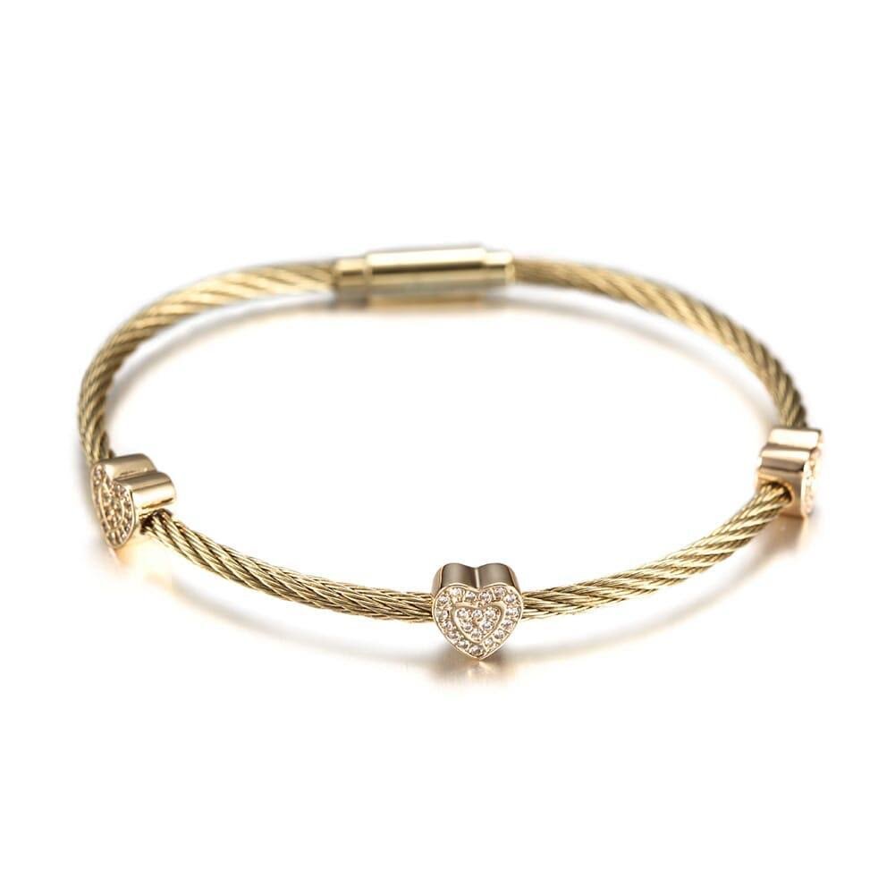 Triple Heart Cable Bracelet