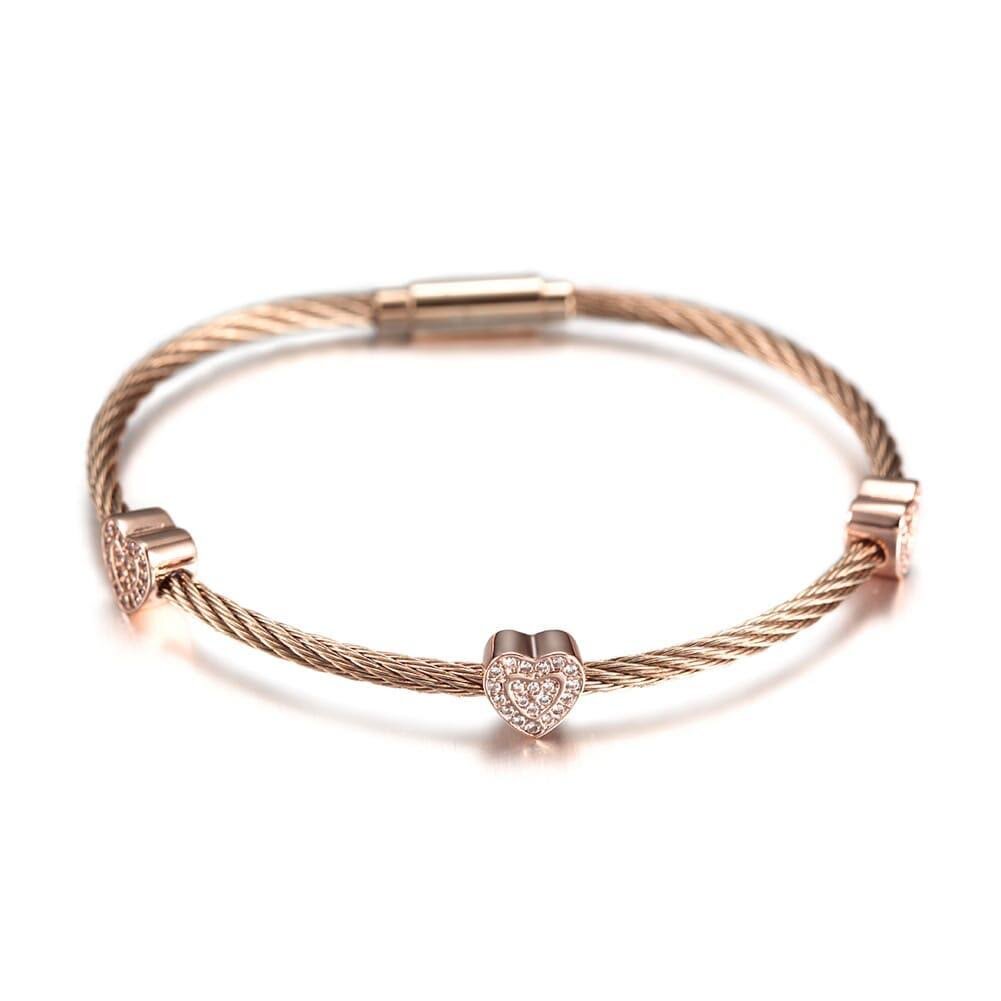 Triple Heart Cable Bracelet