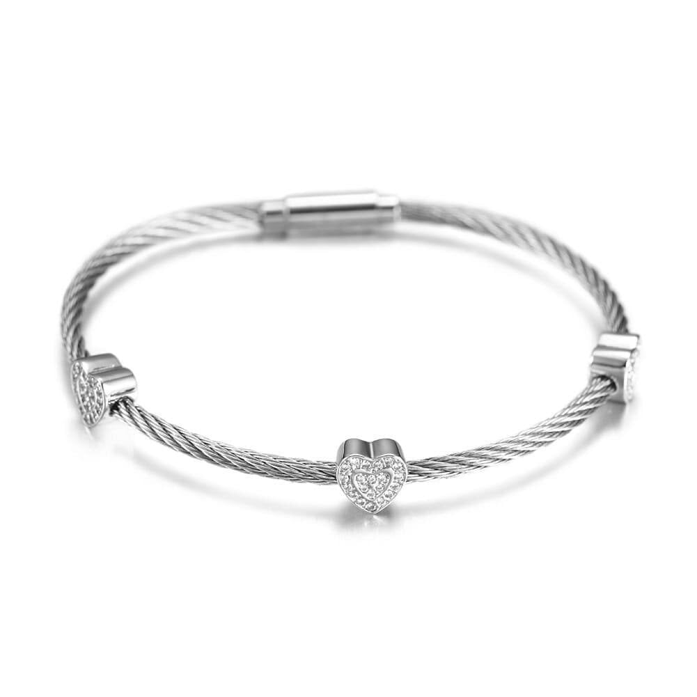 Triple Heart Cable Bracelet