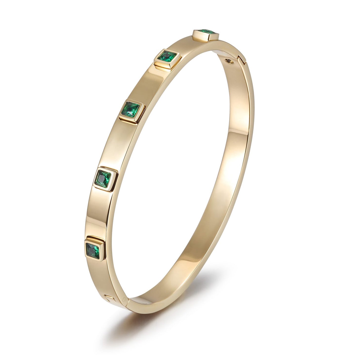 Emerald & Clear Bangle