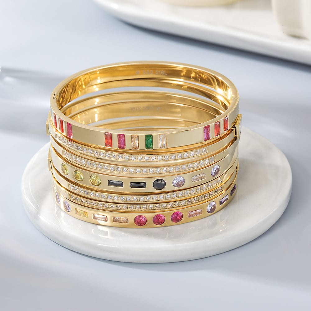 Rainbow Stone Bangle