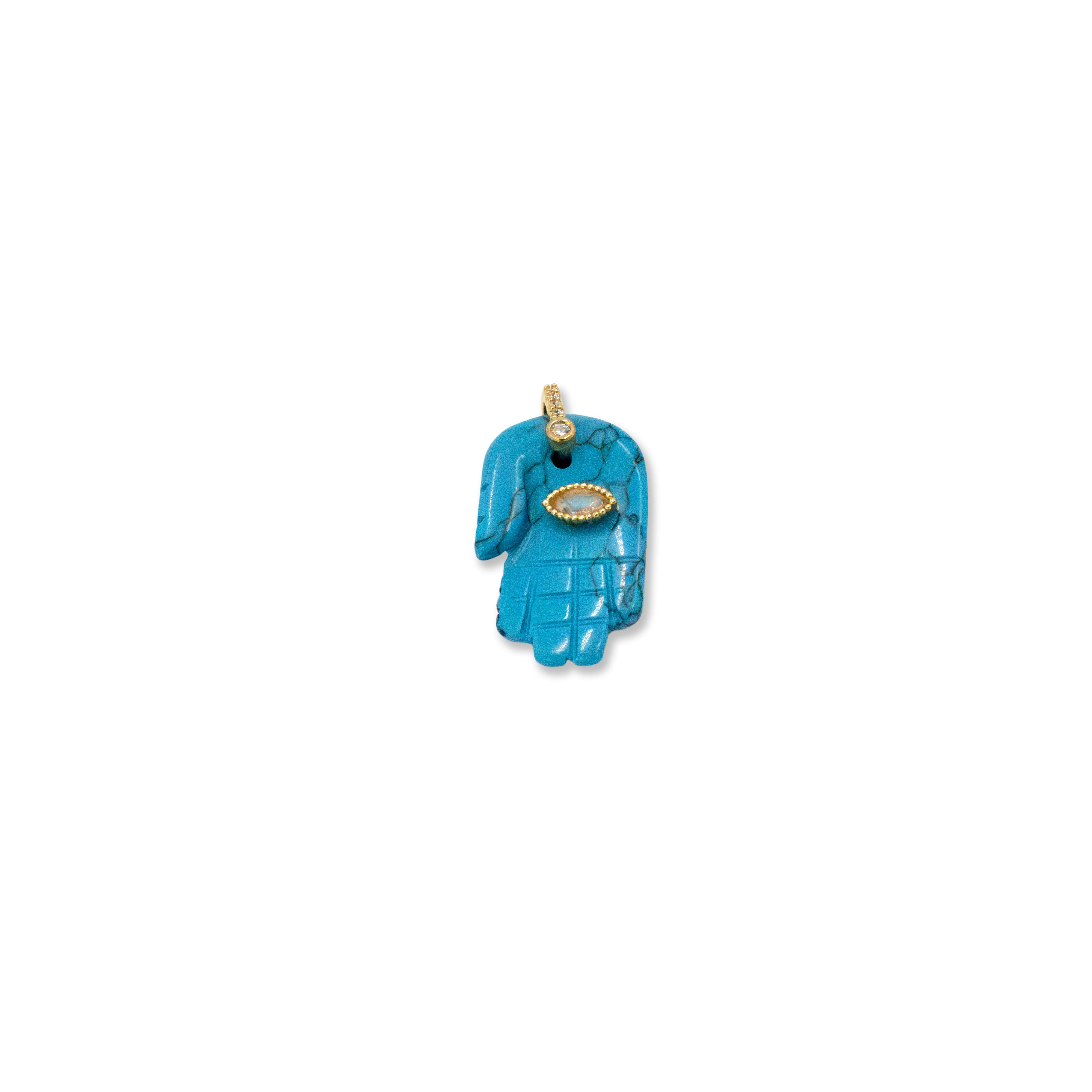 Turquoise Hamsa Charm