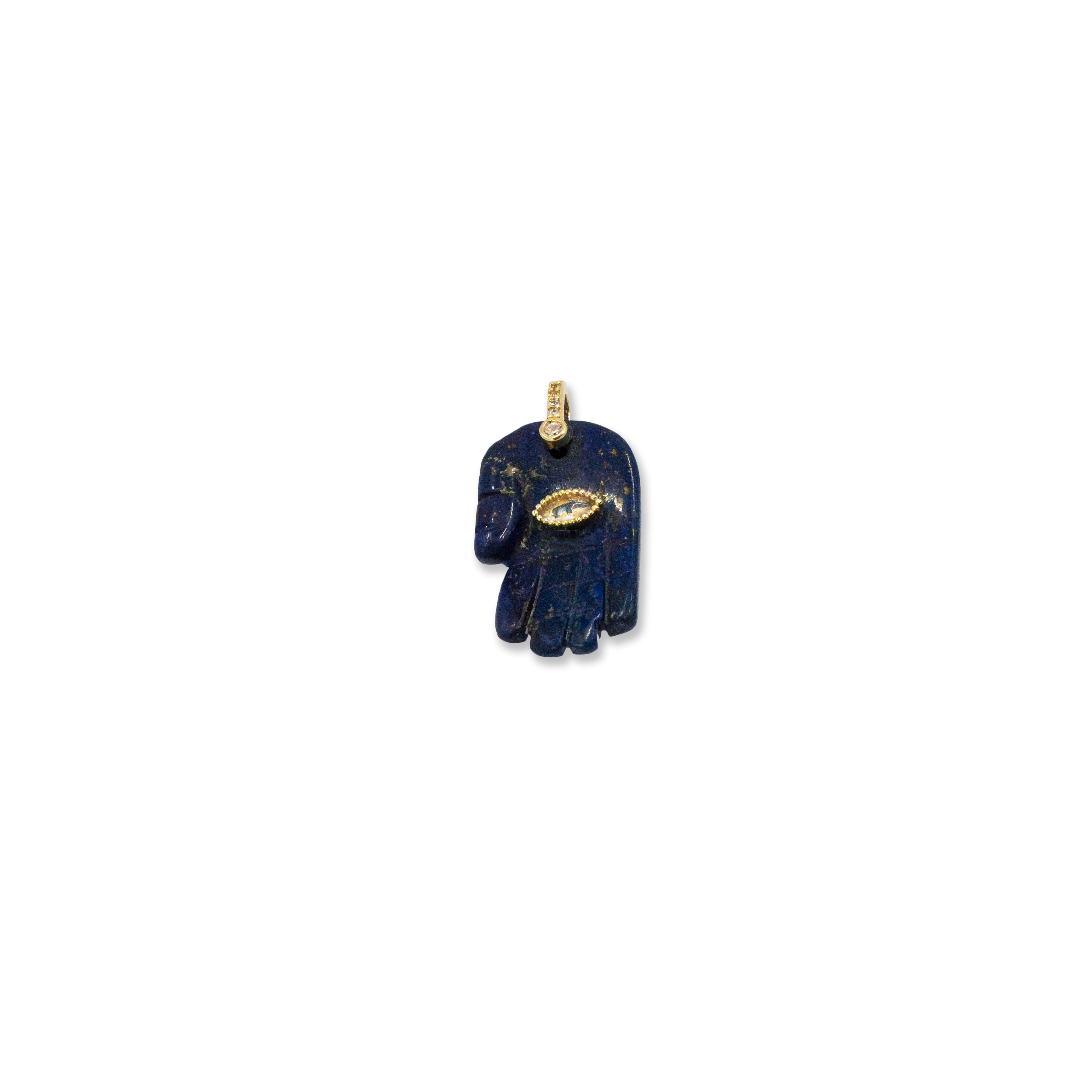 Lapis Hamsa Charm