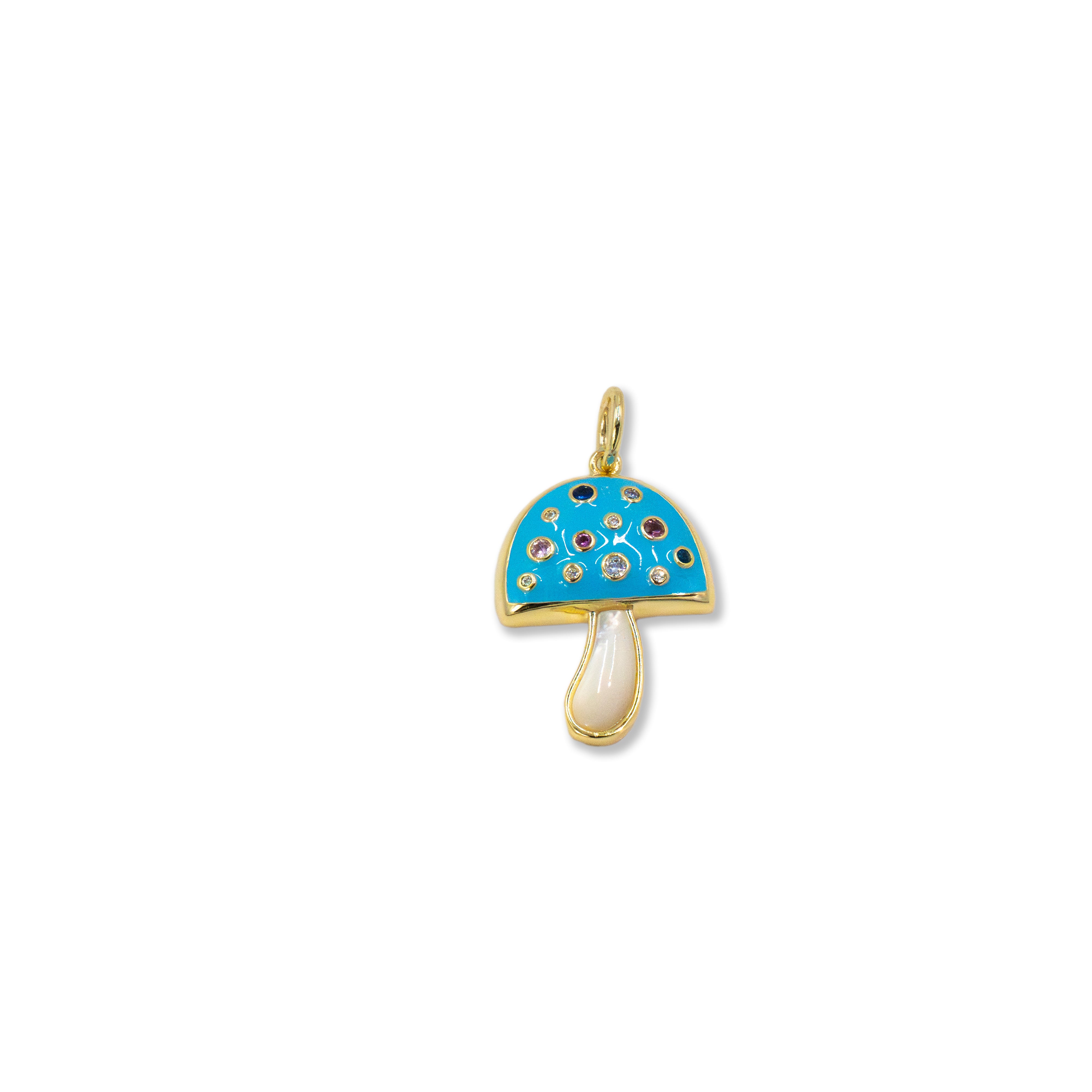 Turquoise Pave Shroom Charm