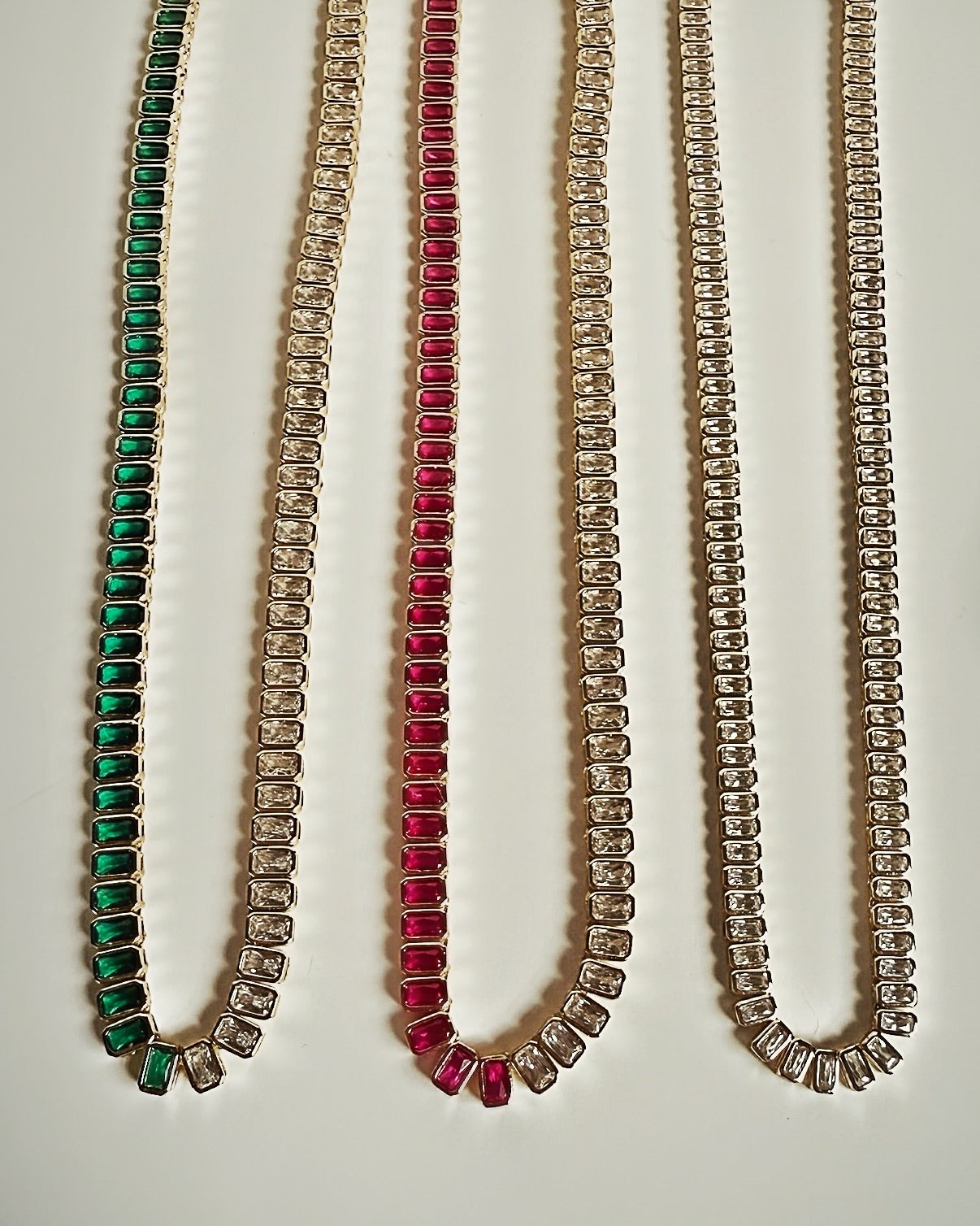 Colorful Two-Tone Tennis Necklace