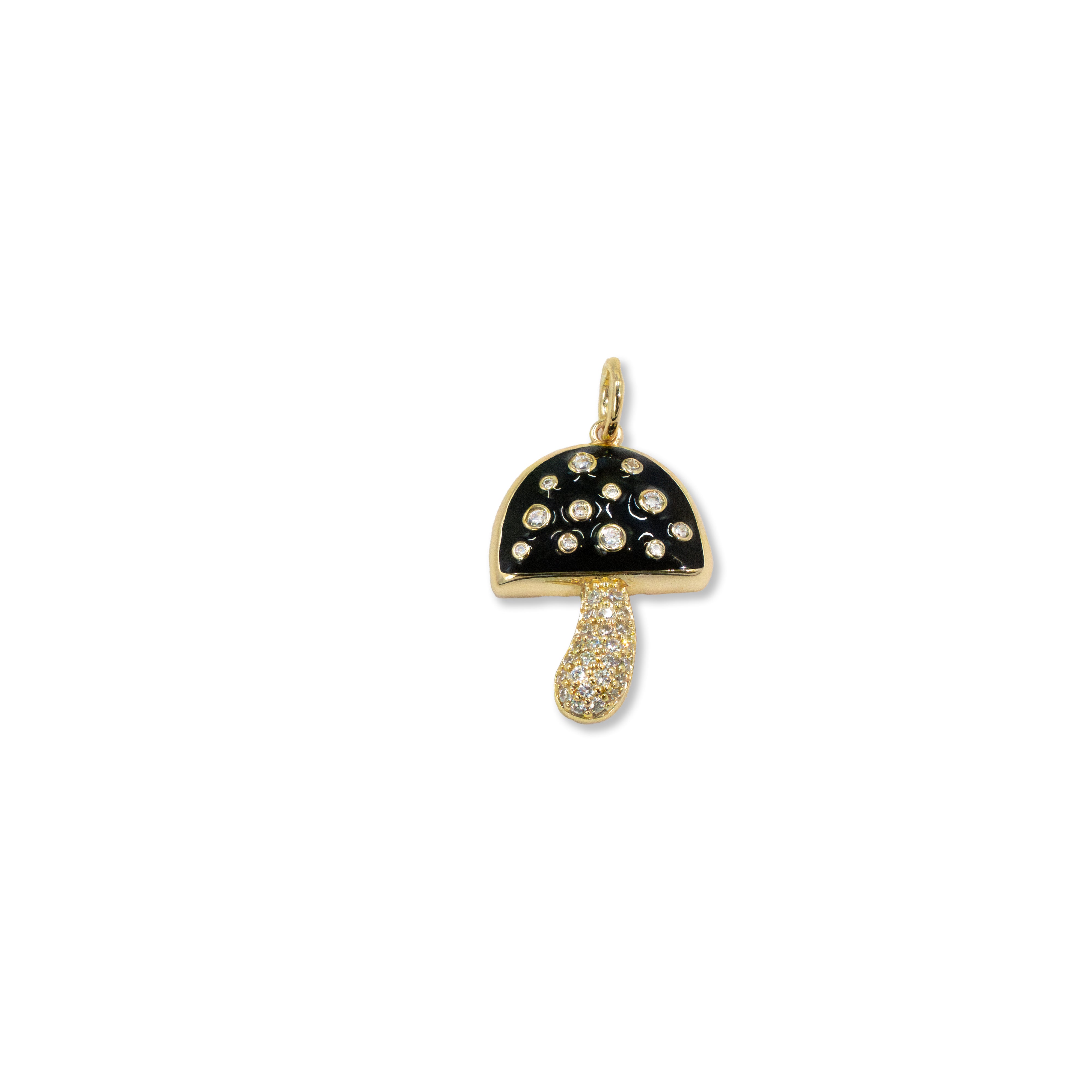 Black Shroom Pave Charm