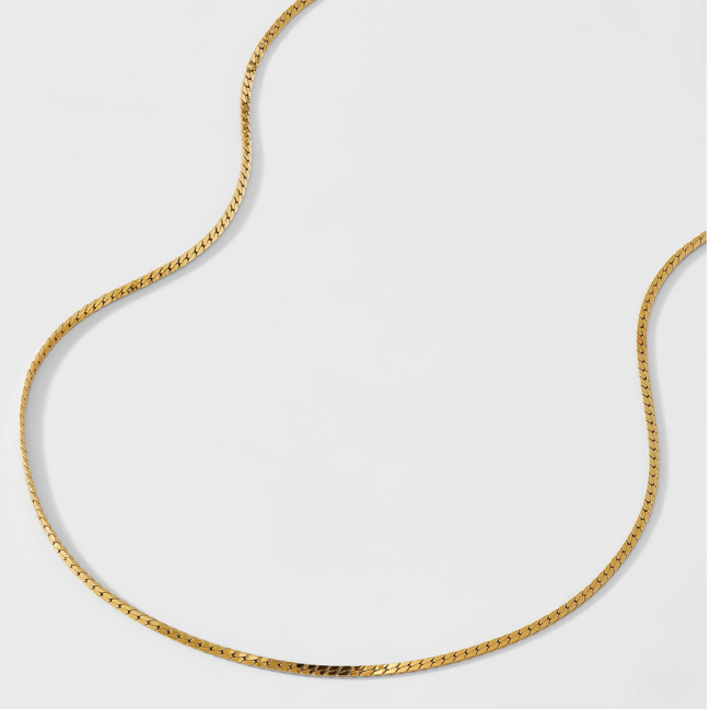 Thin Yellow Gold Necklace