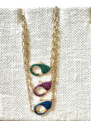 Colored Clasp Necklace thumbnail