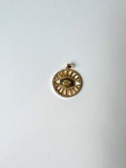 Yellow Gold Pavè Evil Eye Radiant Charm thumbnail