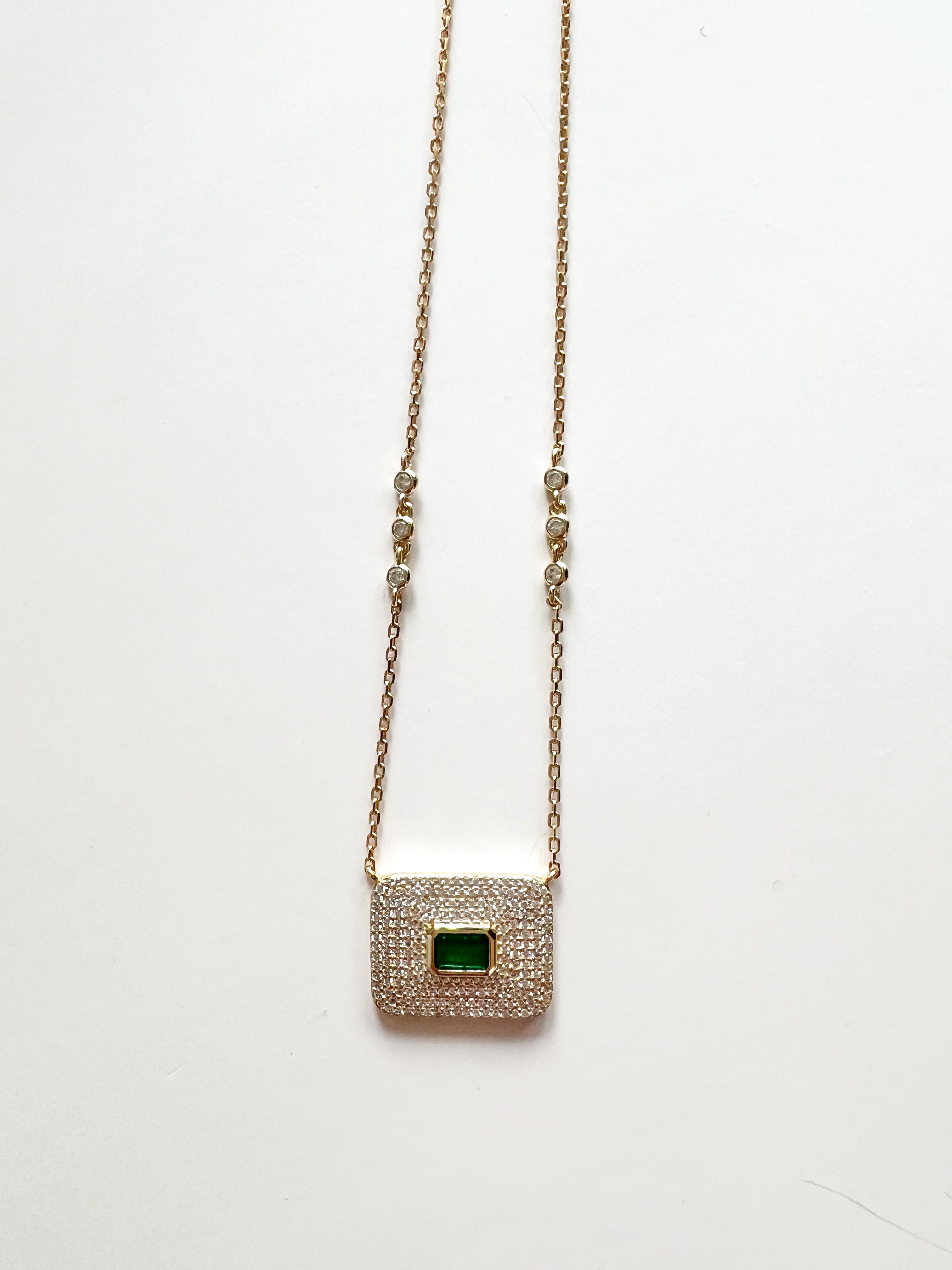 Square Gem Necklace