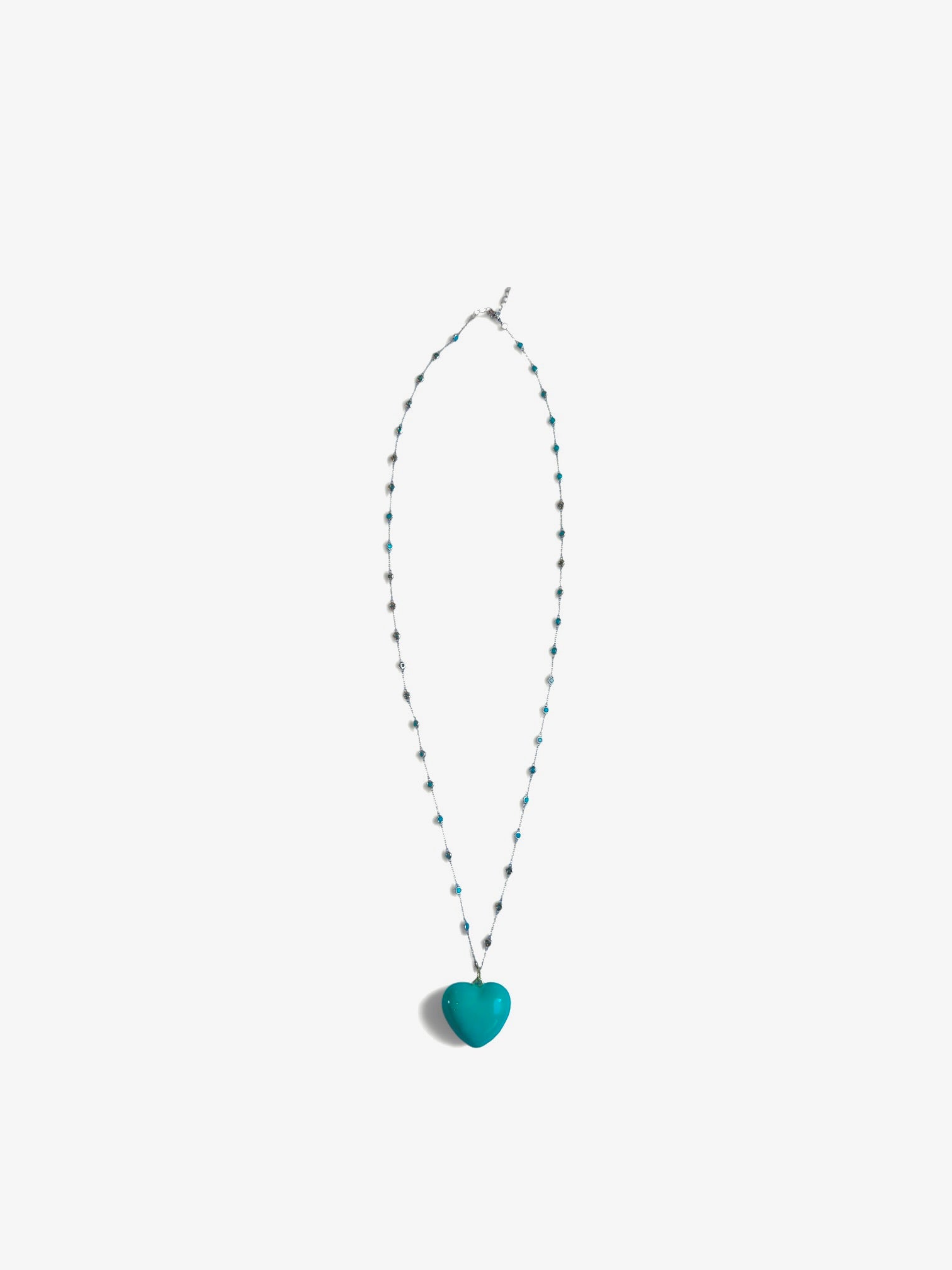 Turquoise Heart Station Necklace