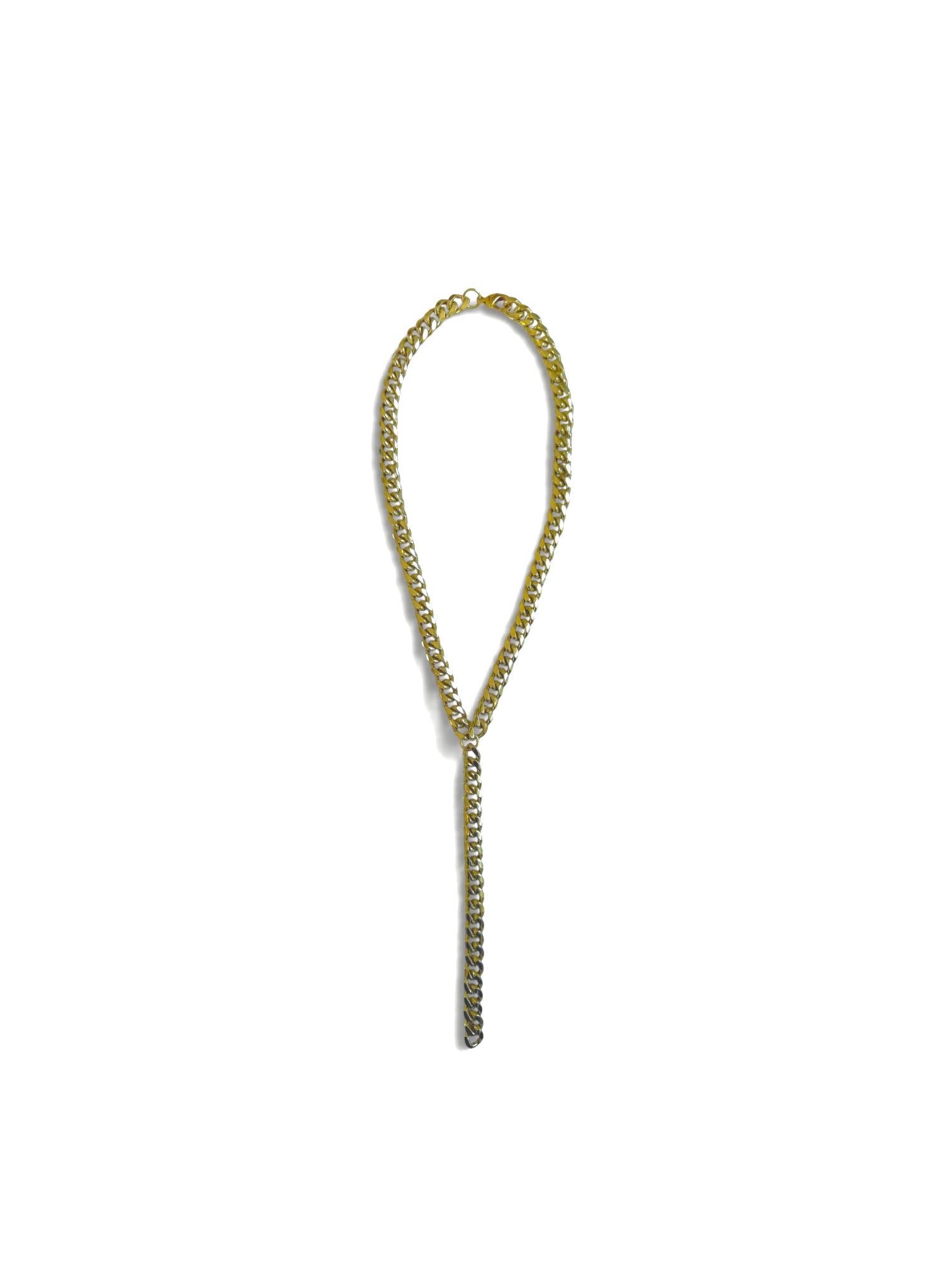 Curb Chain Lariat Necklace