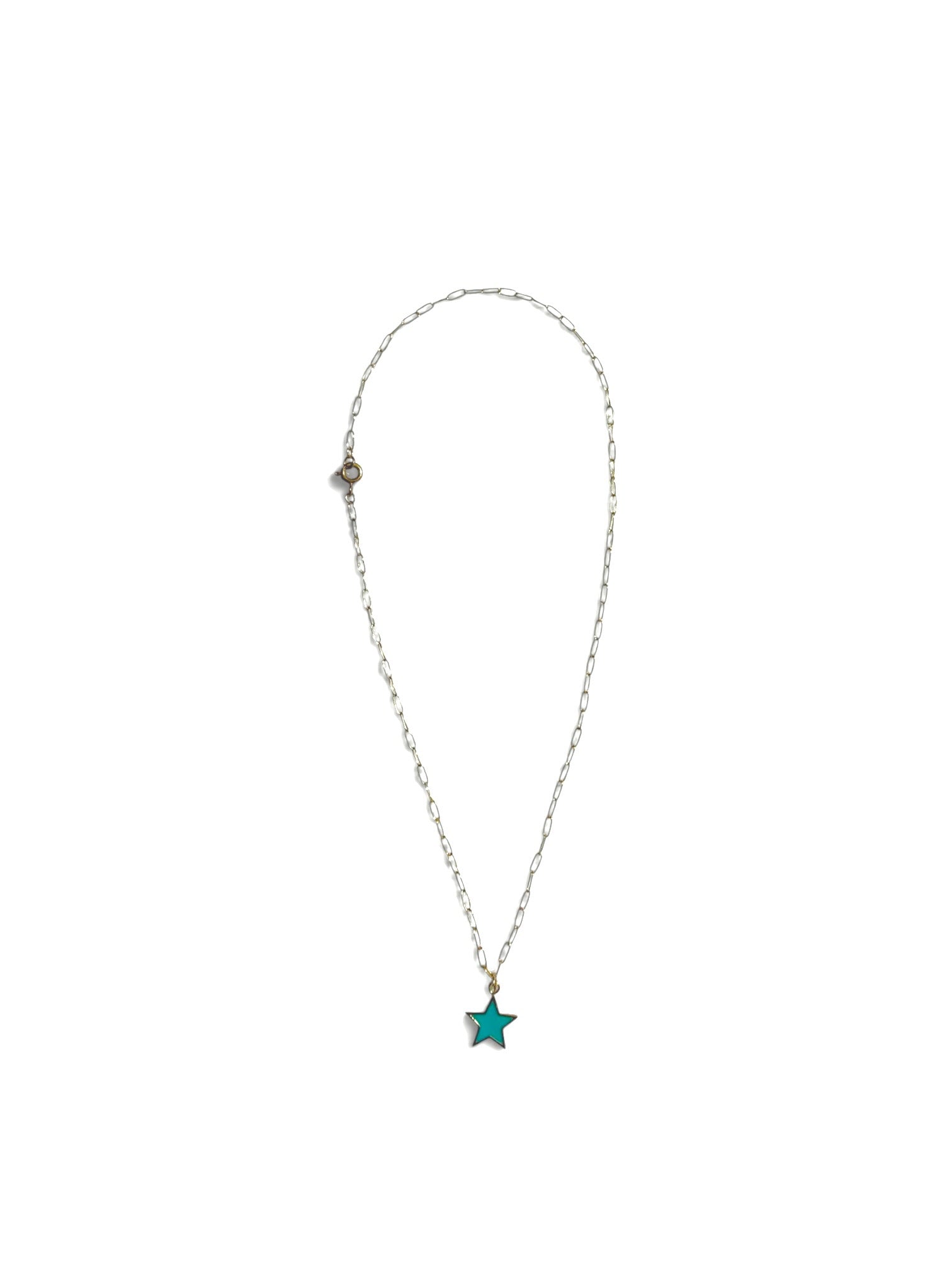 Yellow Gold Turquoise Star Necklace
