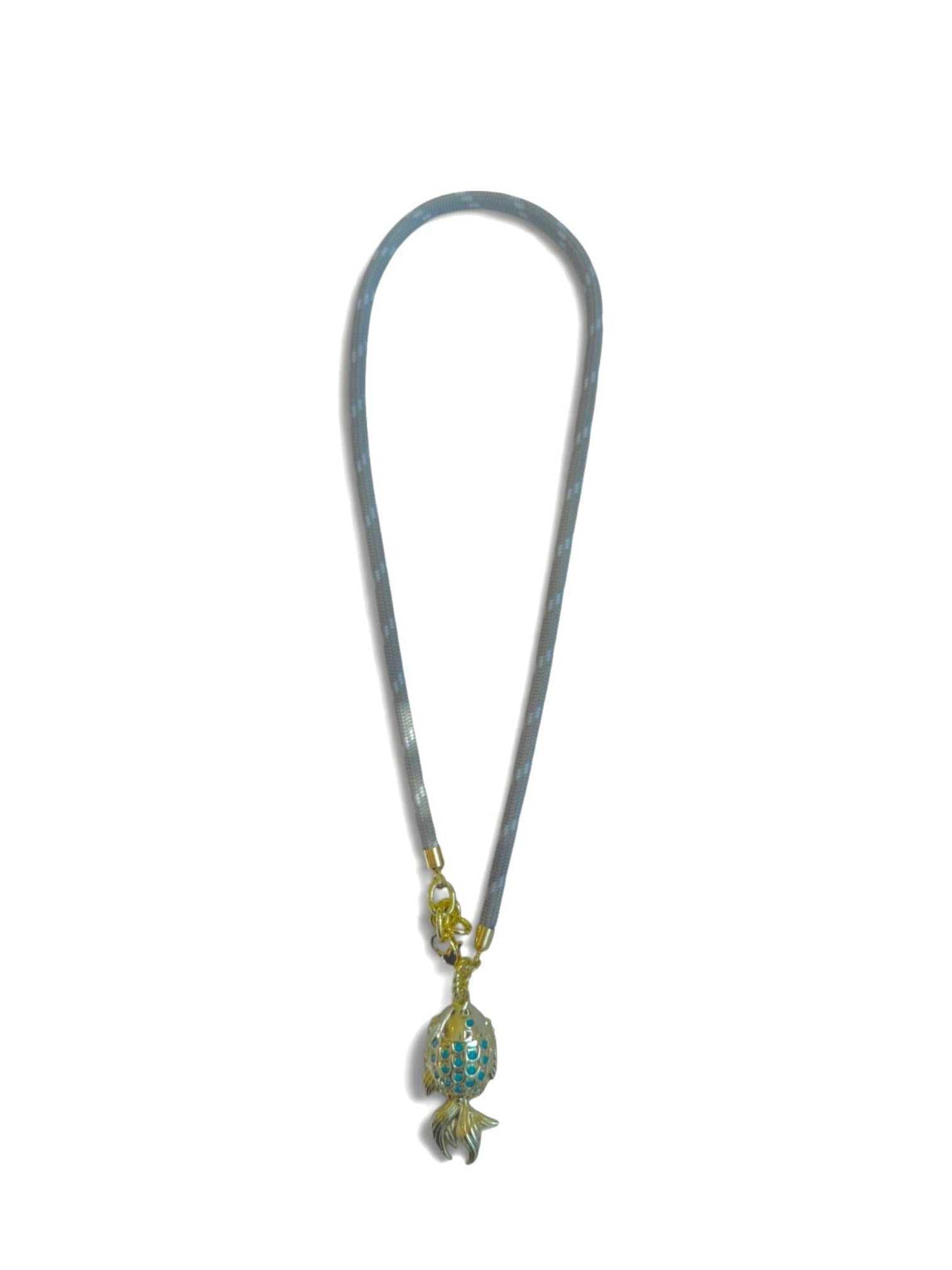 Grey Rope Cord Necklace