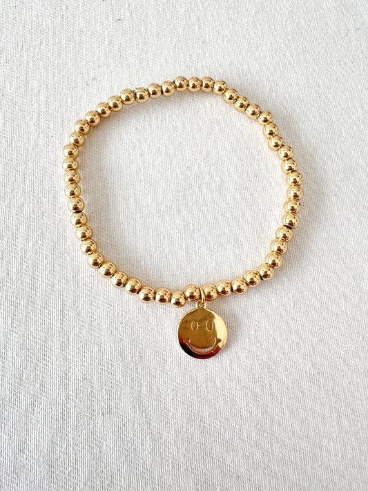 Stretch Bracelet Smiley Charm