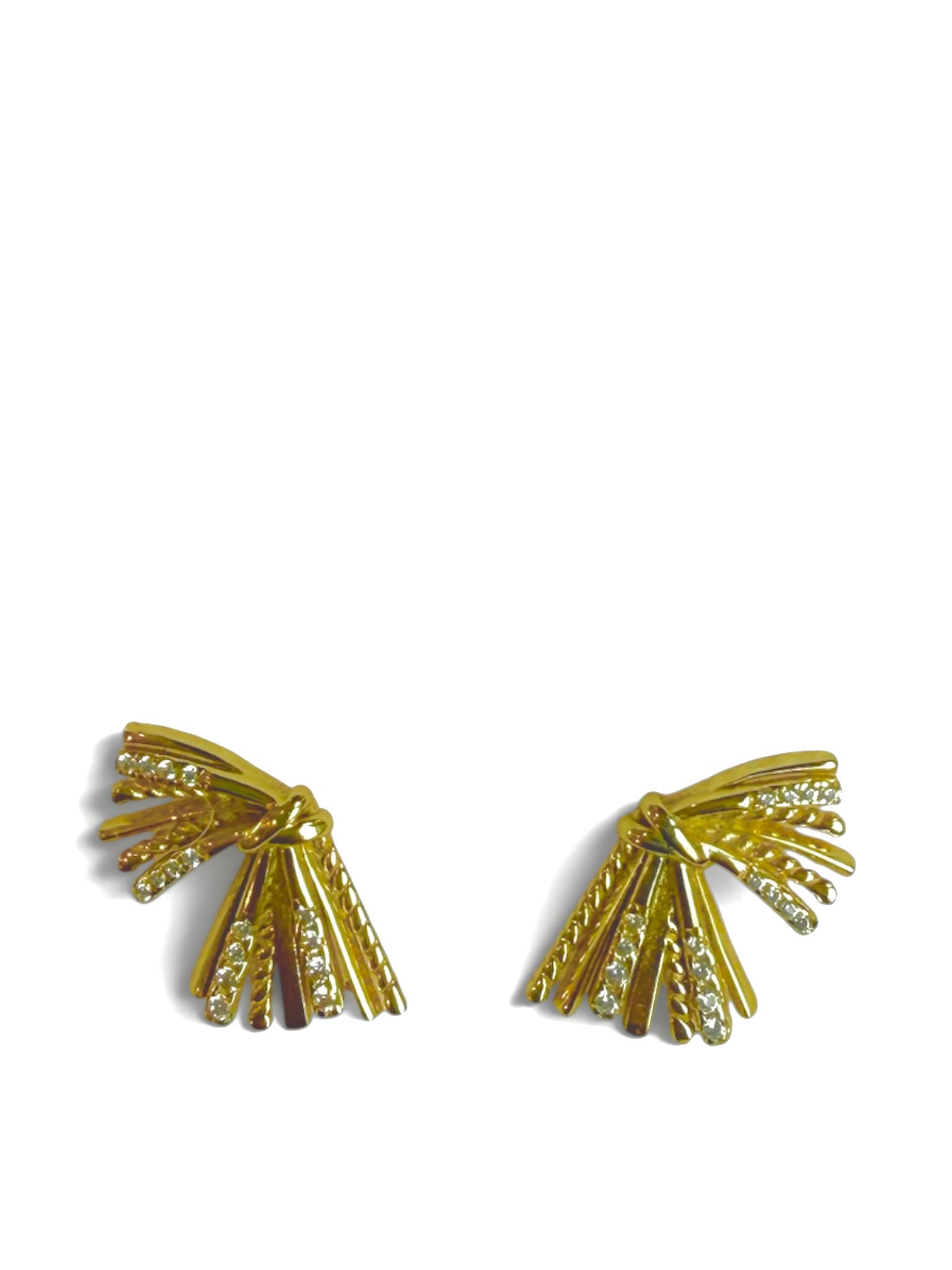 Yellow Gold Bow Studs