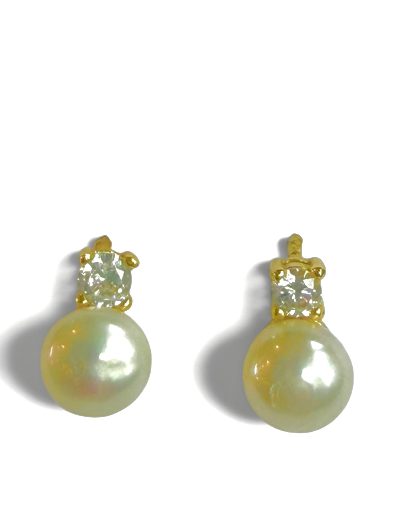 Pearl Diamond Studs