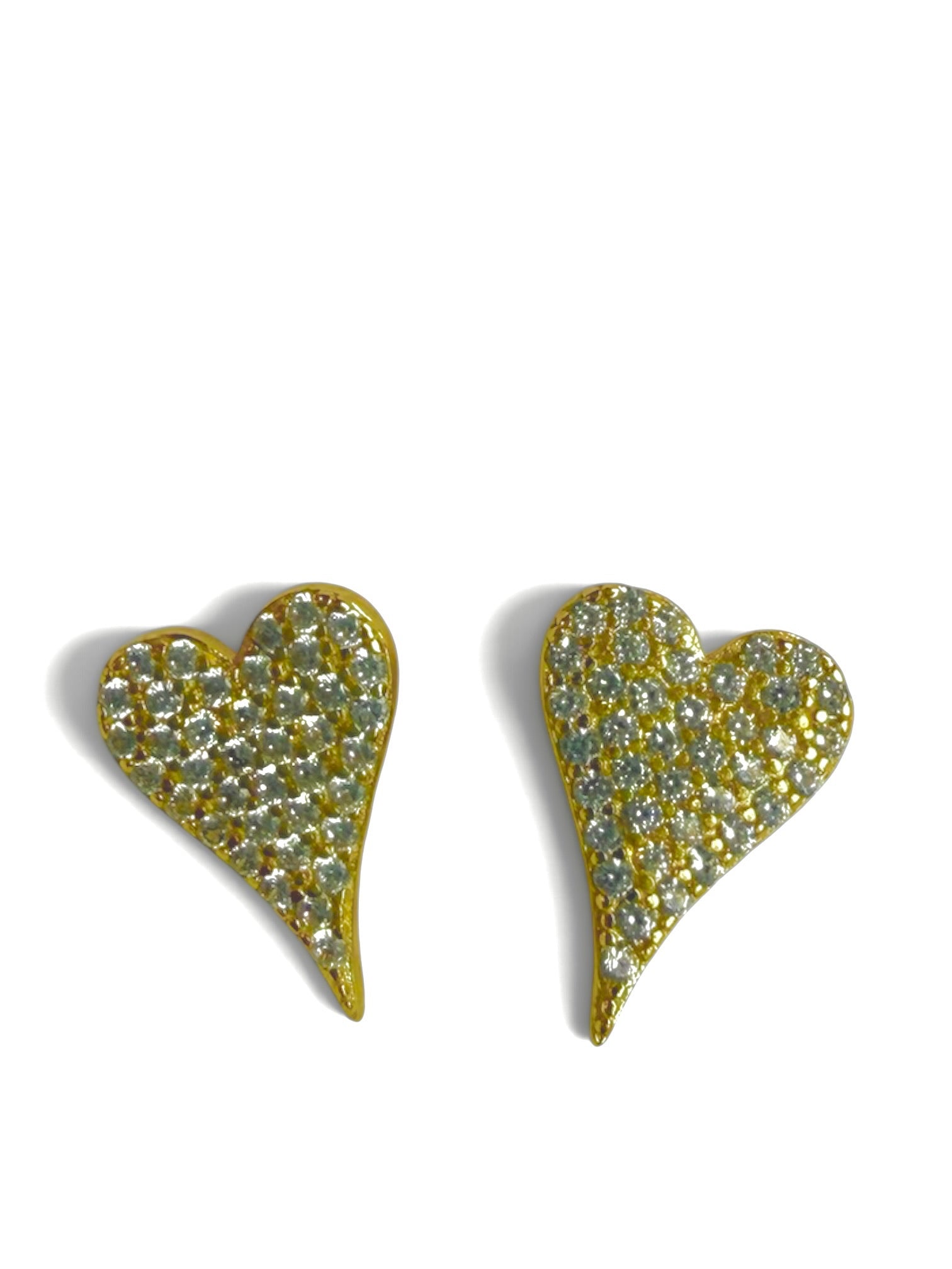 Jumbo Pavé Heart Studs