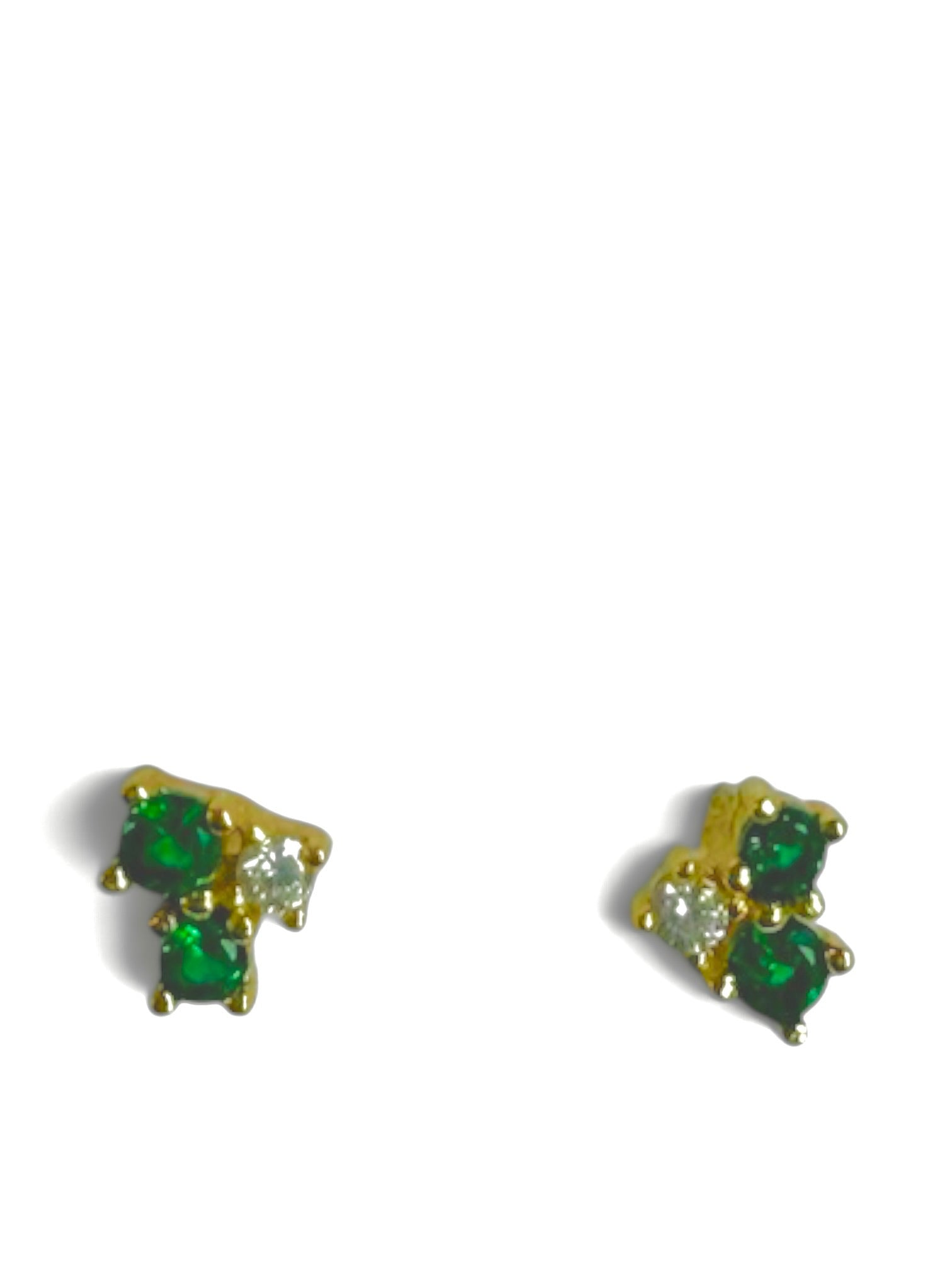 Emerald Double Studs