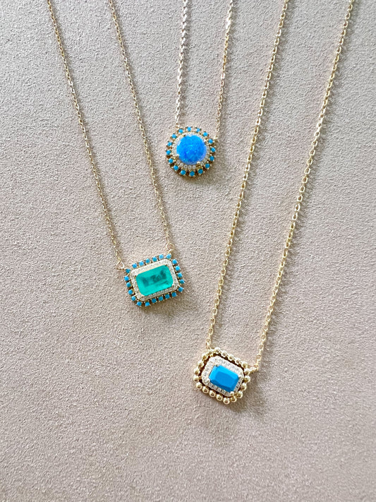 Turquoise Solitaire Necklaces
