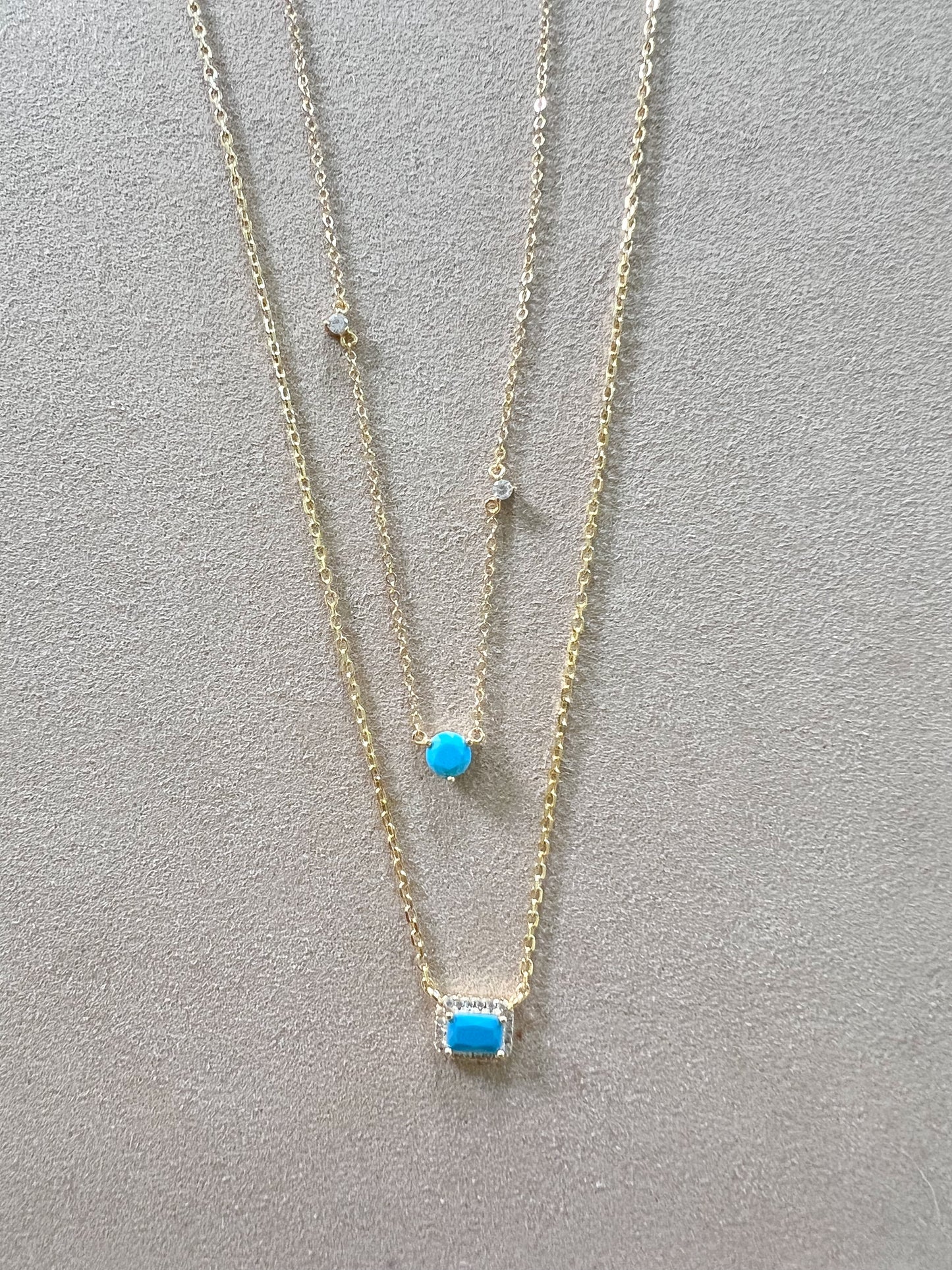 Turquoise Single Stone Necklace