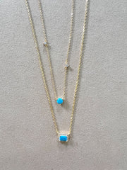 Turquoise Single Stone Necklace thumbnail