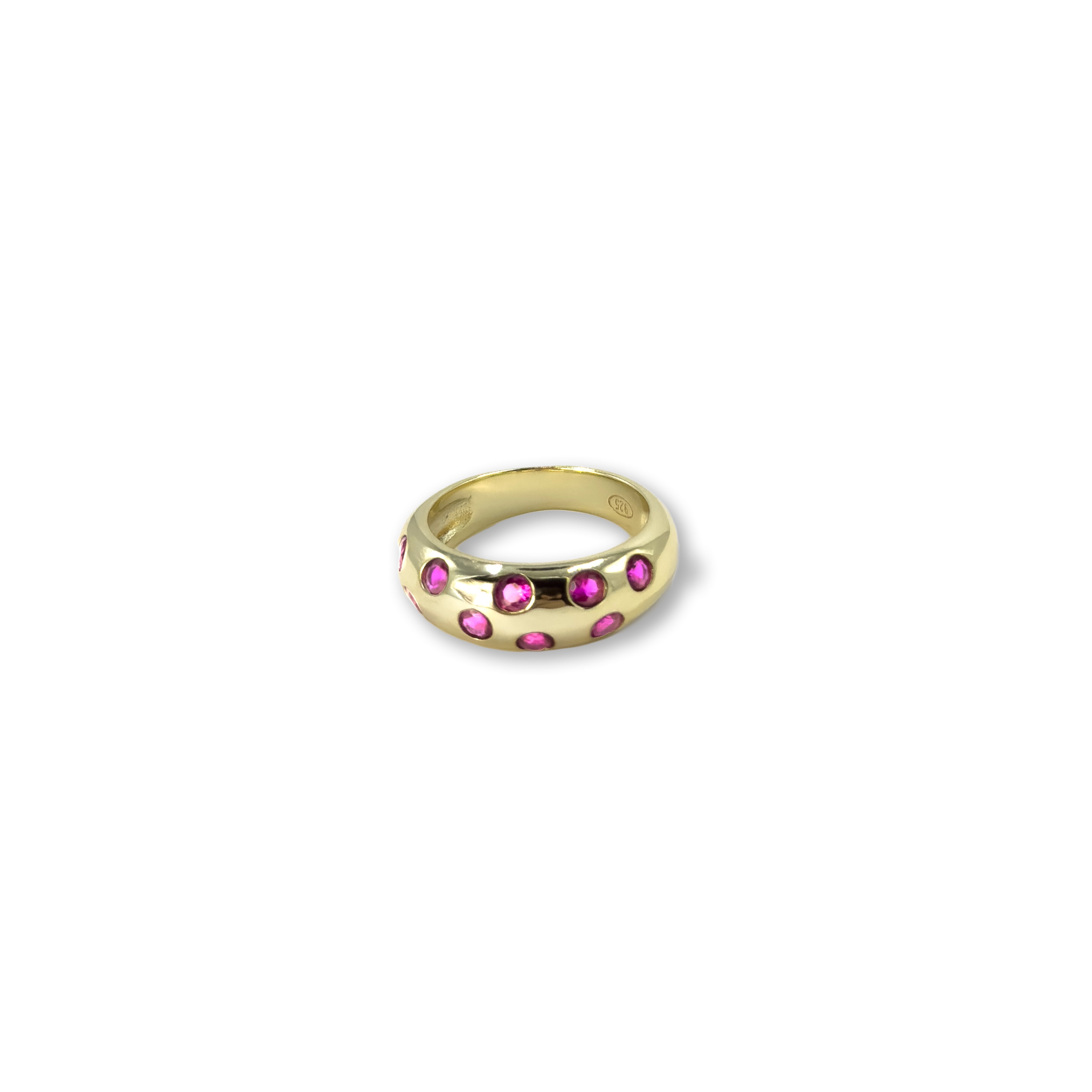 Pink Sapphire Dotted Ring