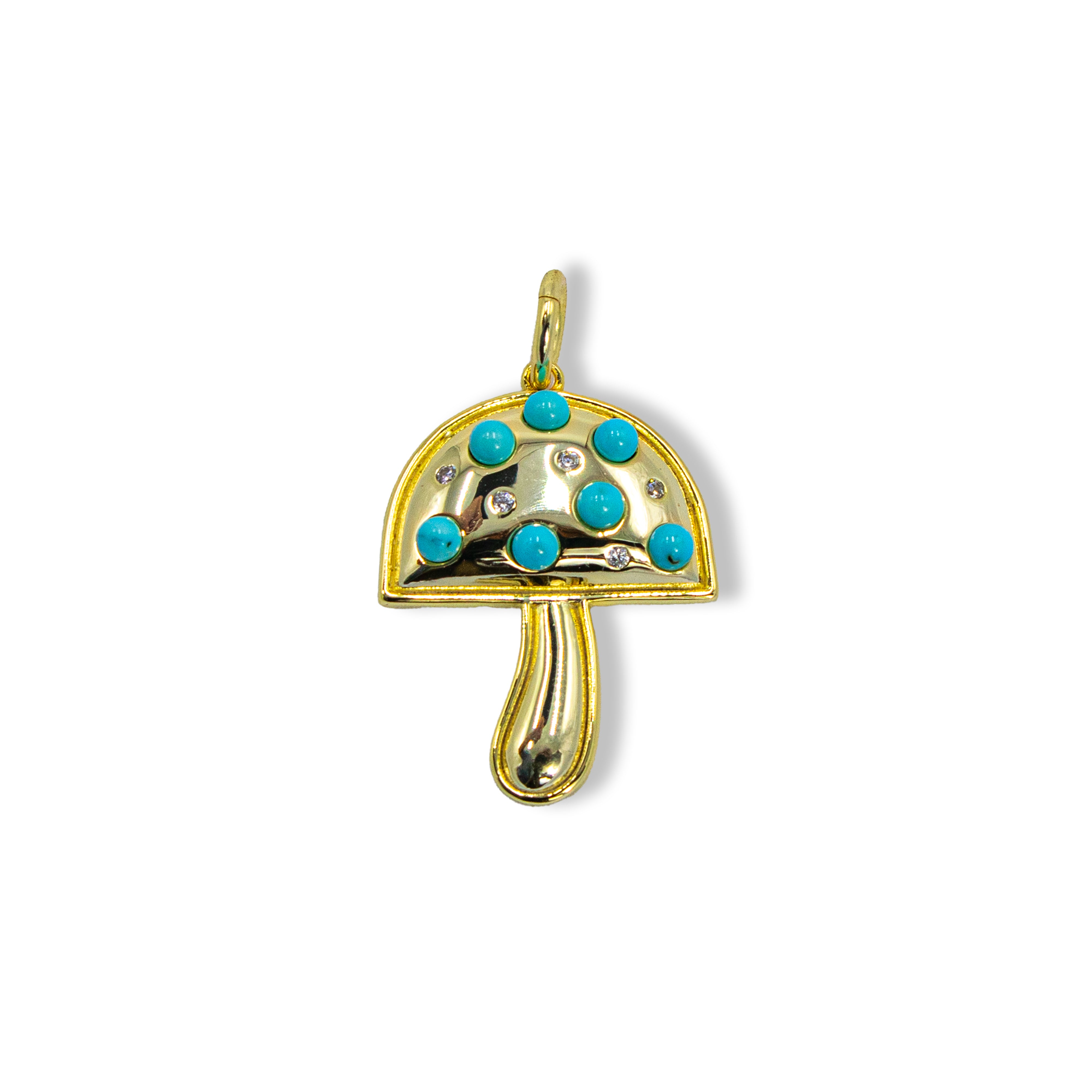 Turquoise Mushroom Charm