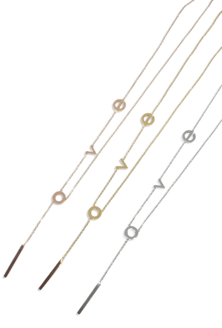 LOVE Lariat Necklace