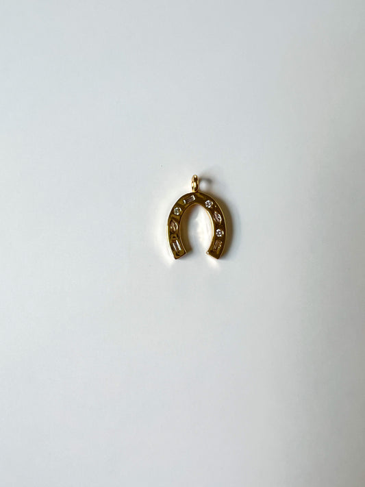 Yellow Gold Lucky Horse Shoe Charm
