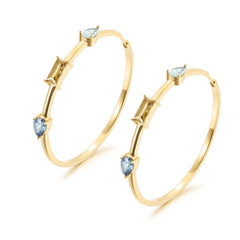Luxe 3-stone Hoops thumbnail