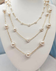 Pearl Station Necklace thumbnail