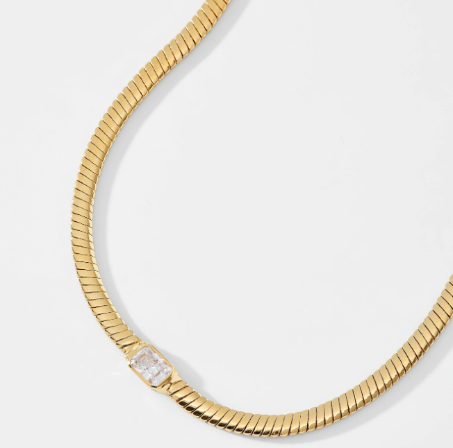 Slinky White Topaz Necklace